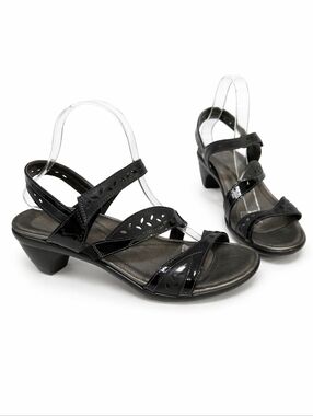 Naot Sandals Womens EU 41 US 10 Black Leather Strappy Low Heel Comfort Shoes